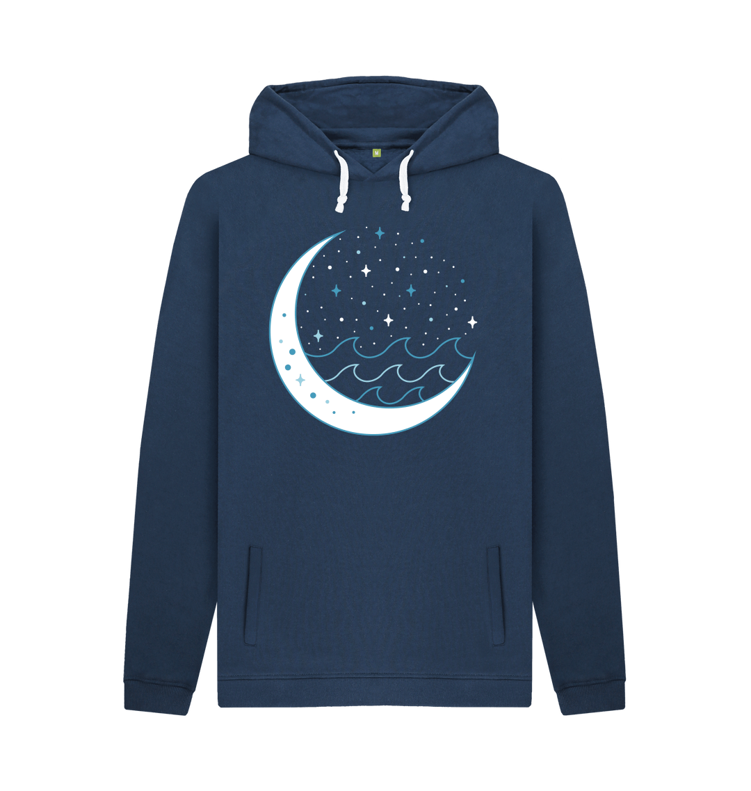 Moon Sea and Stars Men s Nature Hoodie