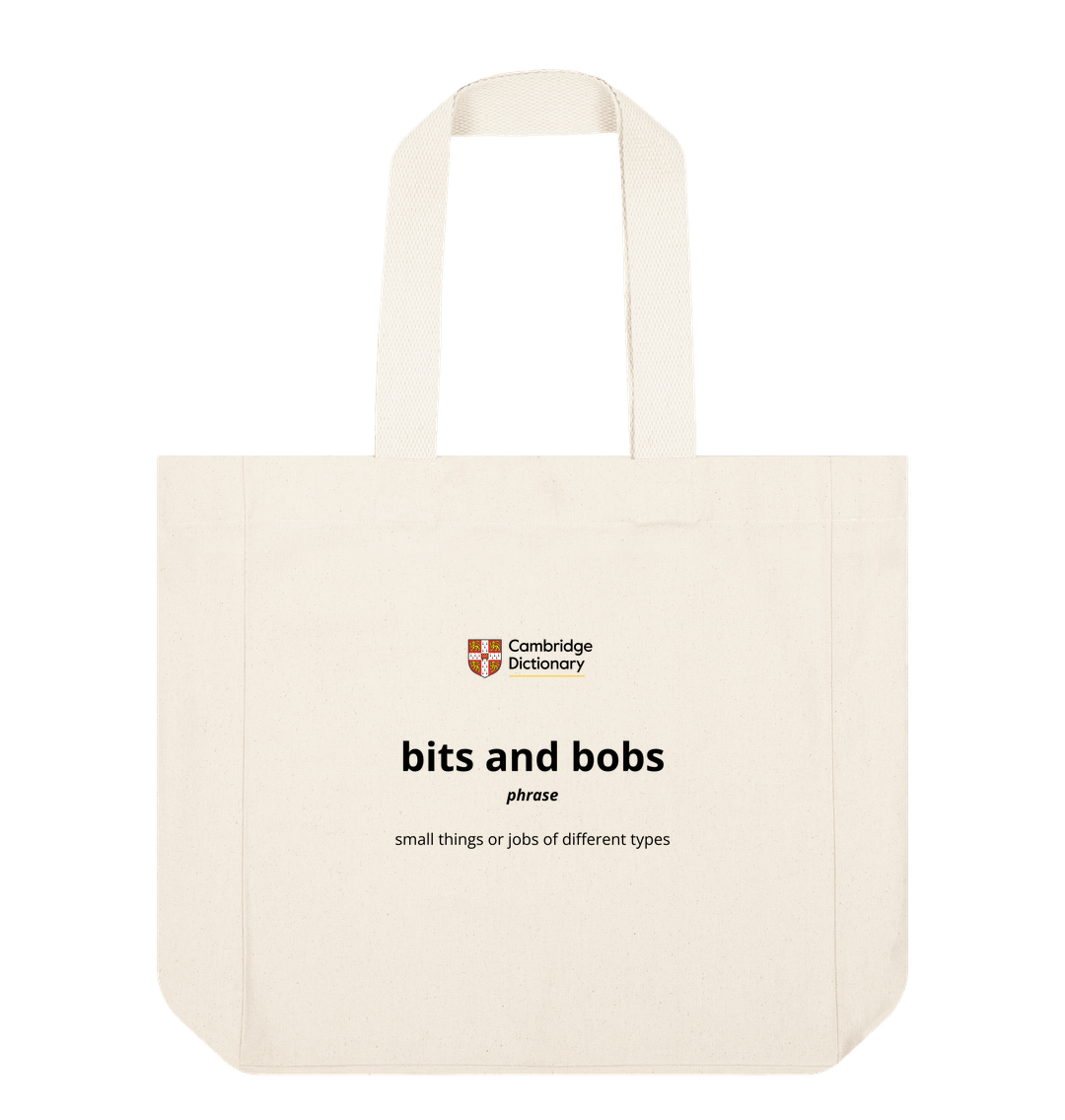 Bits and bobs organic cotton natural Tote Bag