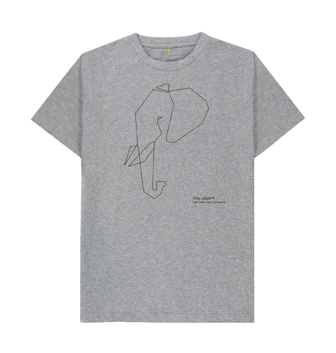 White Tee With Abstract Elephant White Tee With Abstract Elephant
