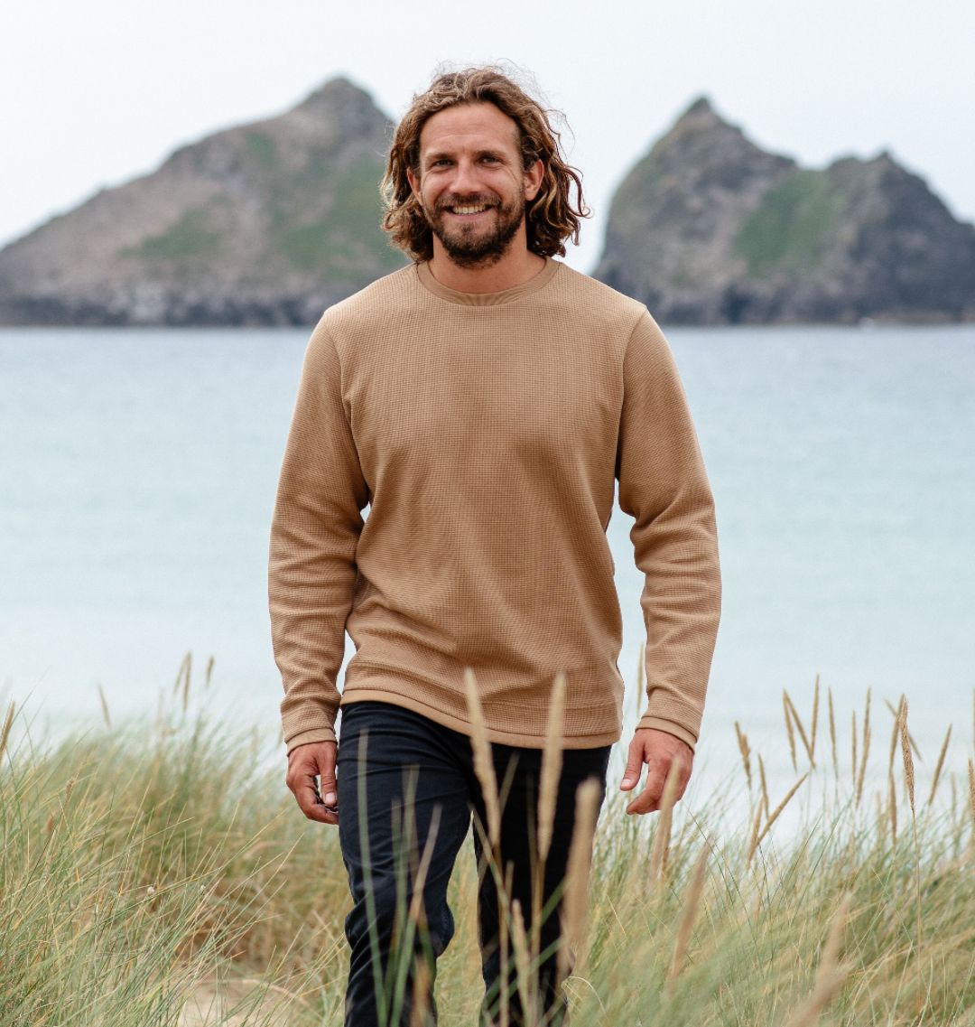 Men's Waffle Knit Jumper | Rapanui clothing