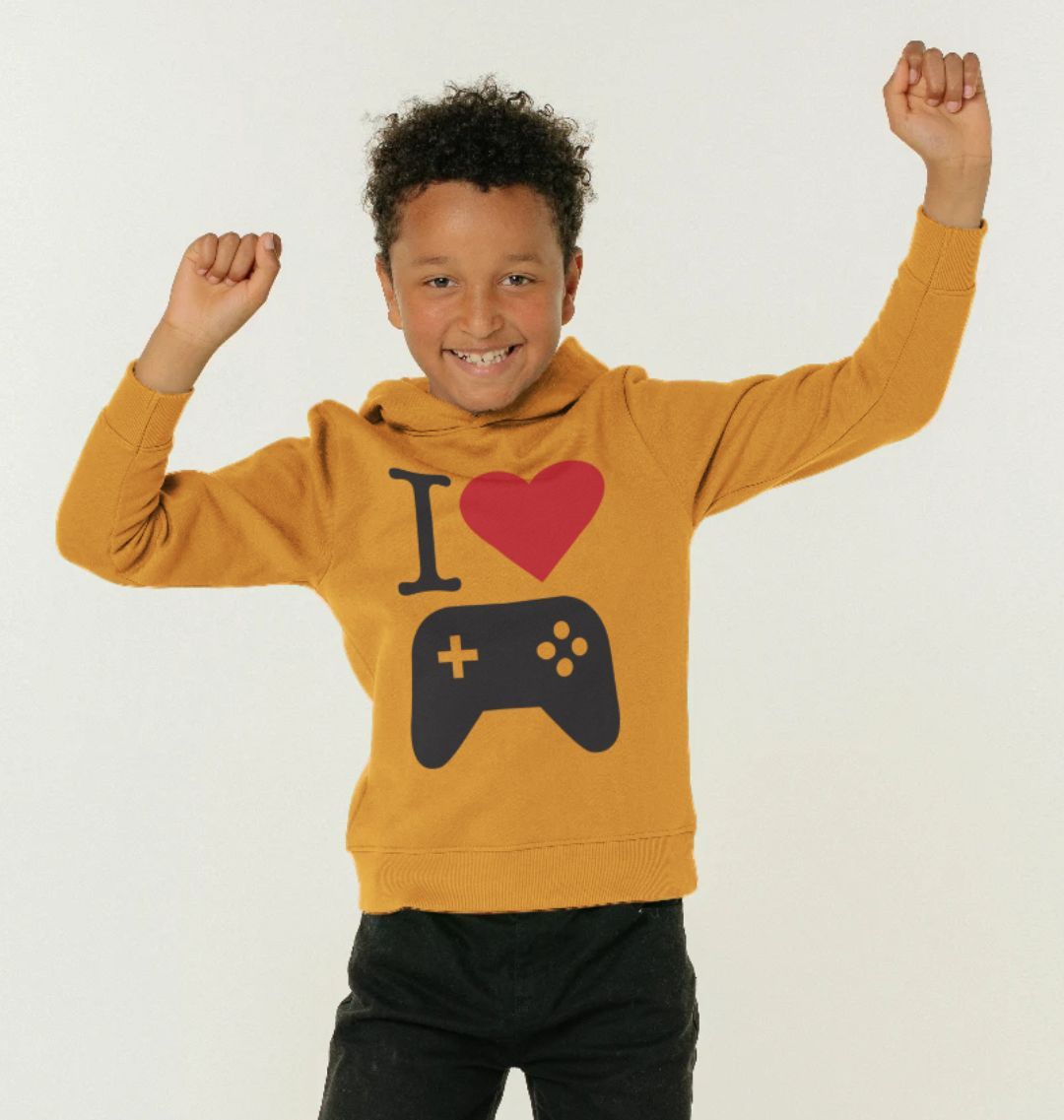 I Heart Gaming Kids Hoodie