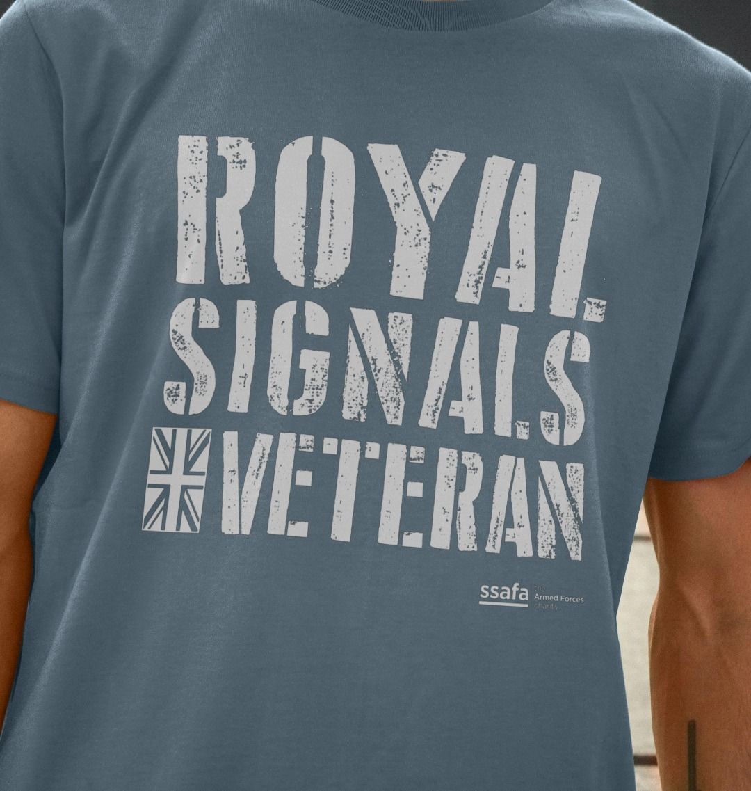 SSAFA Royal Signals Veteran T-shirt (Stone Blue) | SSAFA Store